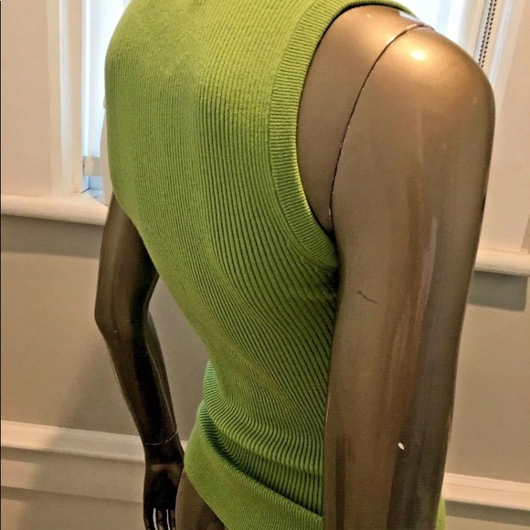 DOLCE & GABBANA GREEN V NECK VEST PULLOVER S/M SWEATER - Picture 6 of 7